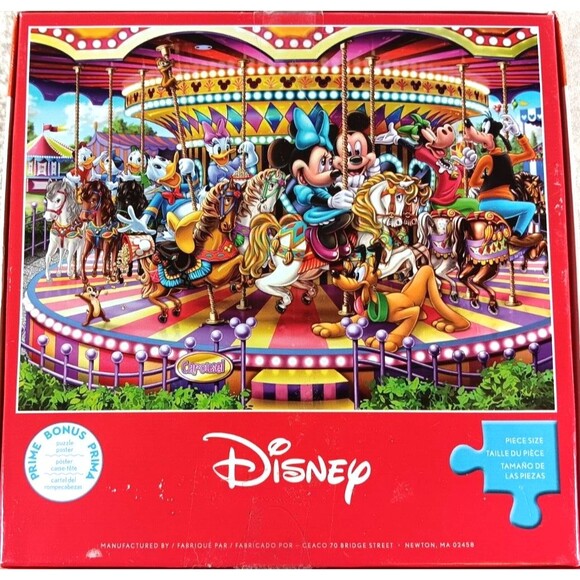 Disney Mickey and Friends Carousel 300 Piece Jigsaw Puzzle Series by Ceaco - Picture 3 of 4